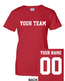 CUSTOM Women's T-Shirt Jersey Personalized ANY Name Number Color Cute Fun Classic!