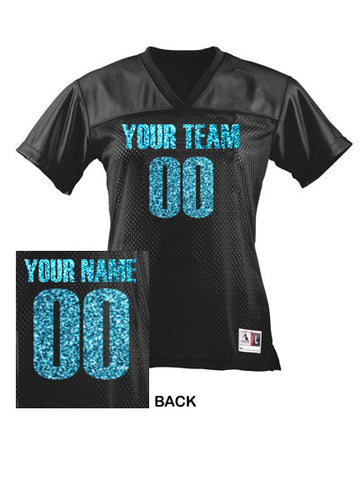 Custom White Light Blue-Royal Mesh Authentic Football Jersey Discount