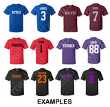 CUSTOM T-Shirt JERSEY Personalized MANY COLORS Your Name Number & Team!