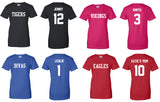 CUSTOM Women's T-Shirt Jersey Personalized ANY Name Number Color Cute Fun Classic!