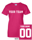 CUSTOM Women's T-Shirt Jersey Personalized ANY Name Number Color Cute Fun Classic!